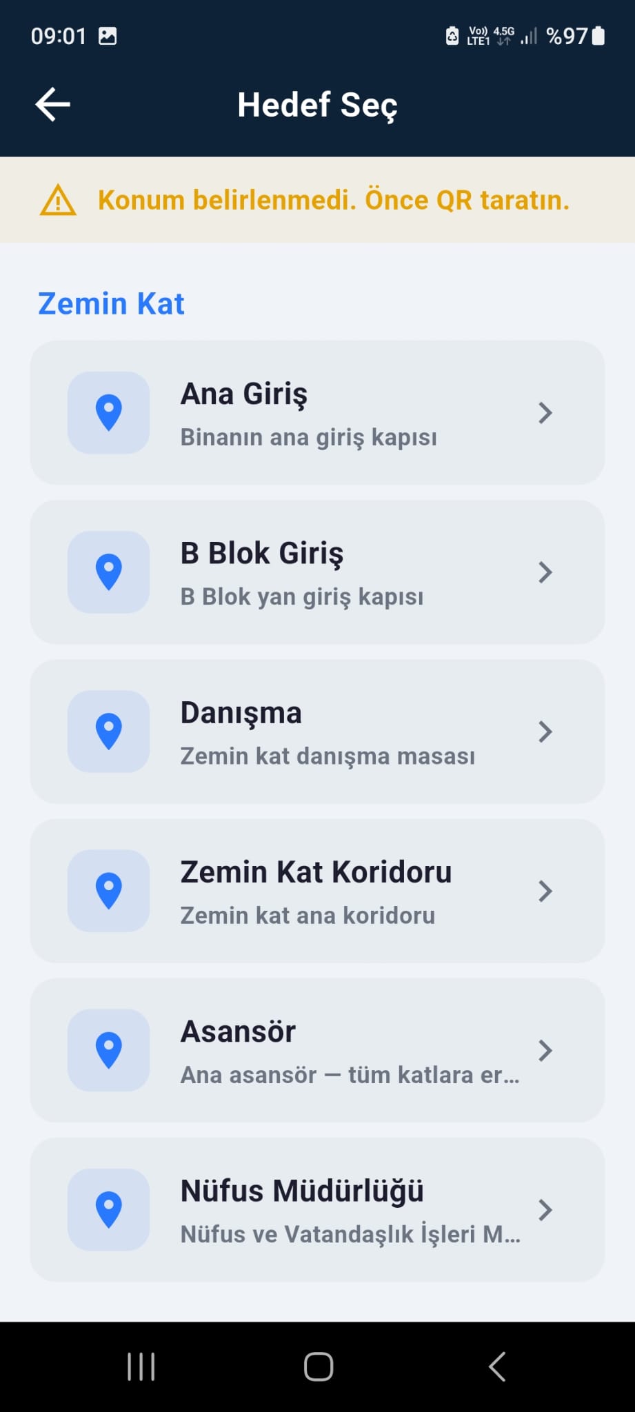 Hedef Seçim Ekranı